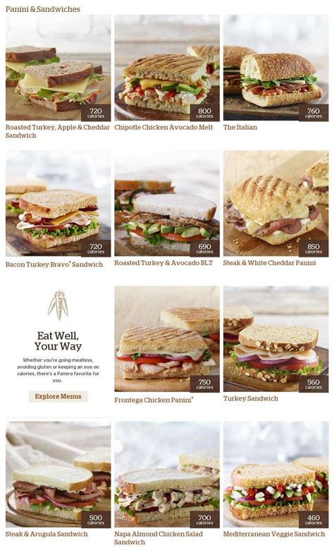 panera under  menu